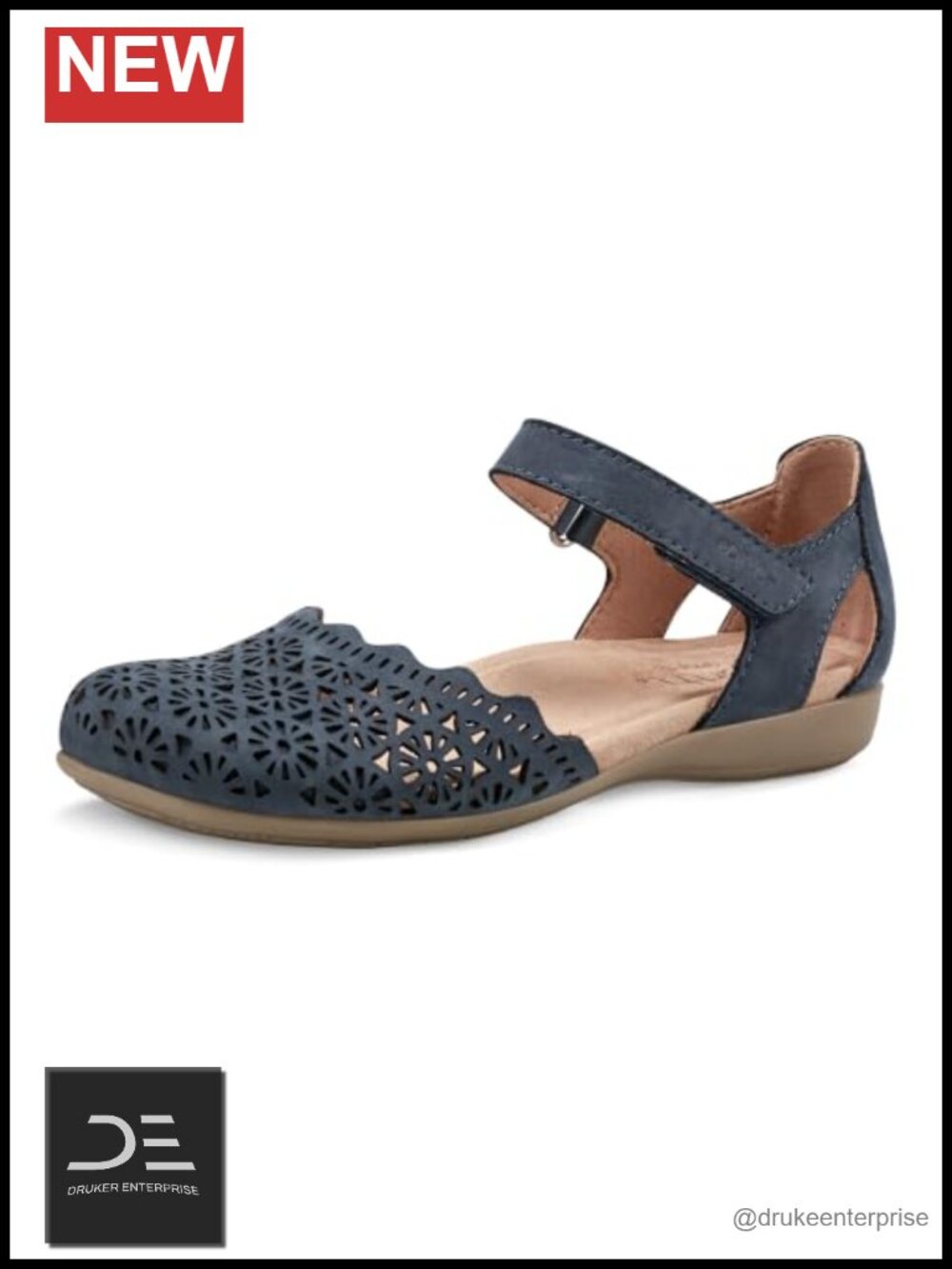 Women's Bronnie Flat Sandals Cushioned Leather Walking Shoes